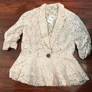 Charlotte Russe pale pink-beige lightweight jacket